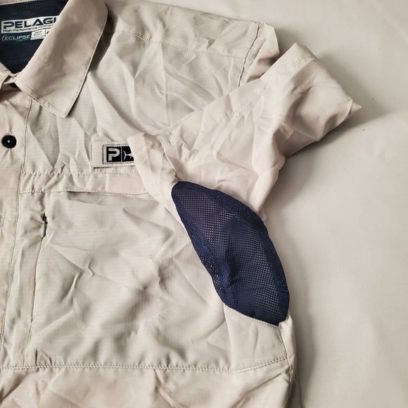 Pelagic Men's High Performance Offshore Gear Short Sleeve Eclipse Guide Shirt Sm - Picture 8 of 13